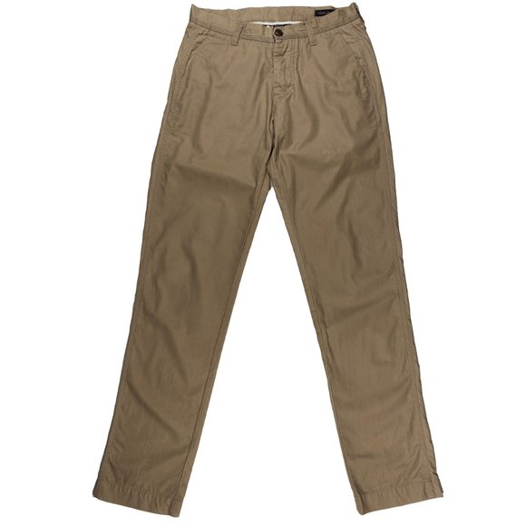 Wings + Horns Slim Fit Khaki cotton Chinos beige mens size 28x30 - Picture 1 of 7